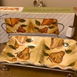 European Home Decor 2 divided plate